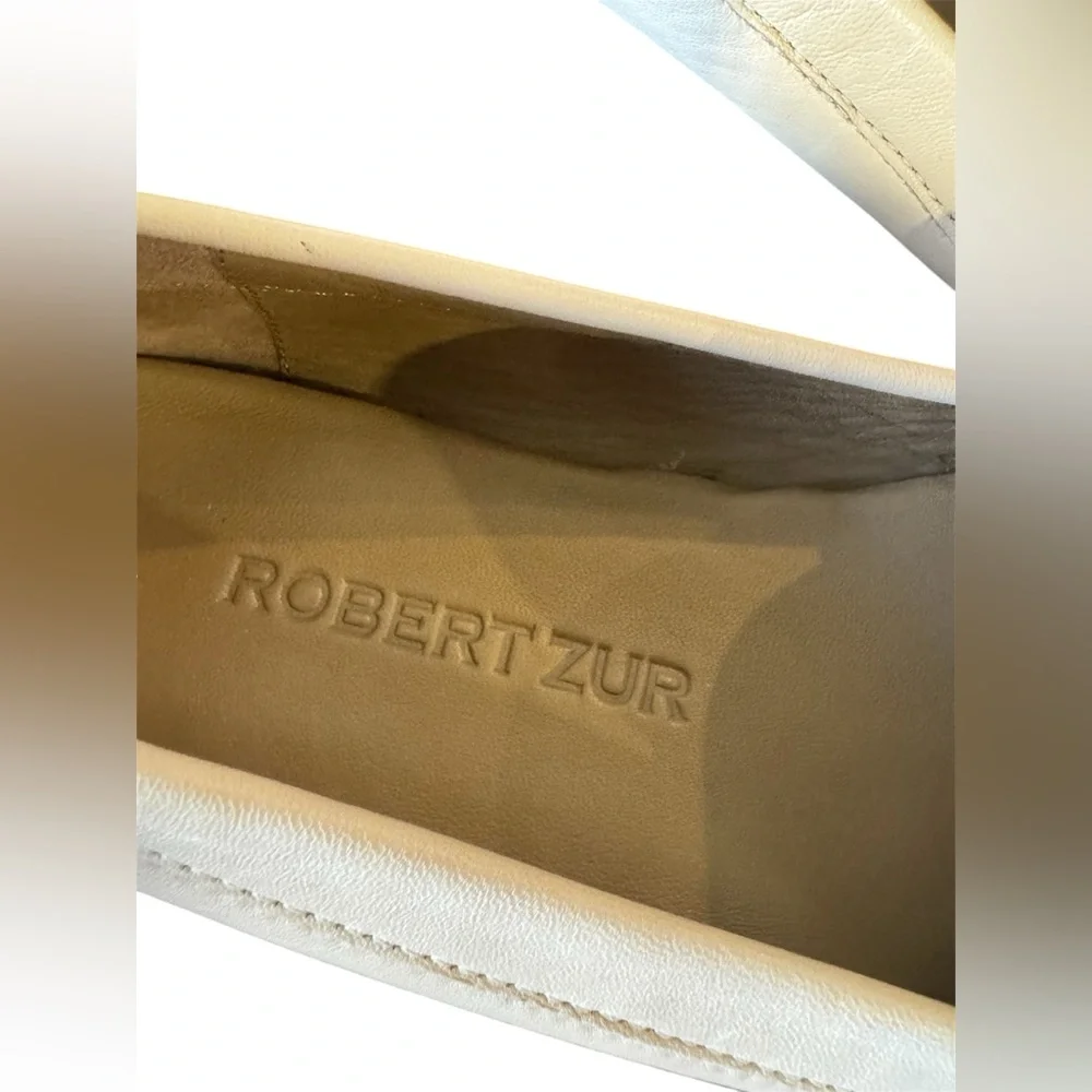 Beige Woven Leather Loafers